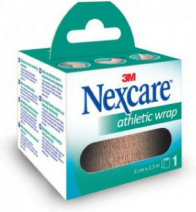 3M Nexcare Athletic Wrap Elastic Cohesive Bandage 5cm x 2.5m Beige